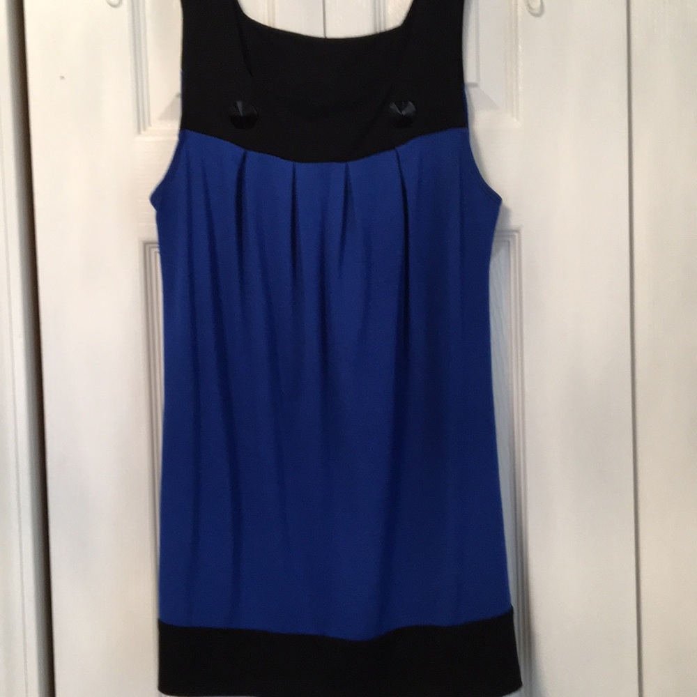 Blue and black dress shirt